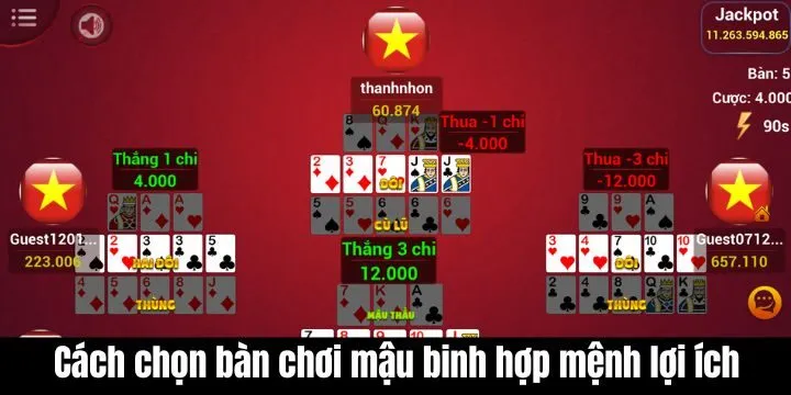 Cách chọn bàn chơi mậu binh hợp mệnh giúp mang lại nhiều lợi ích